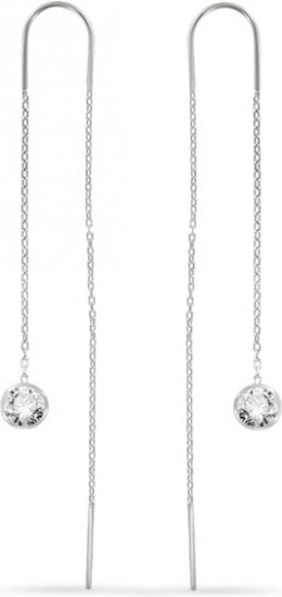Серьги из серебра с цирконом
