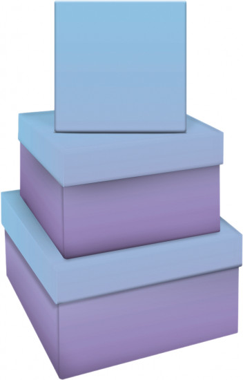 Набор коробок подарочных «Purple-blue gradient»