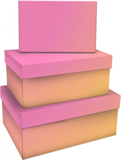 Набор коробок подарочных «Yellow-pink gradient»