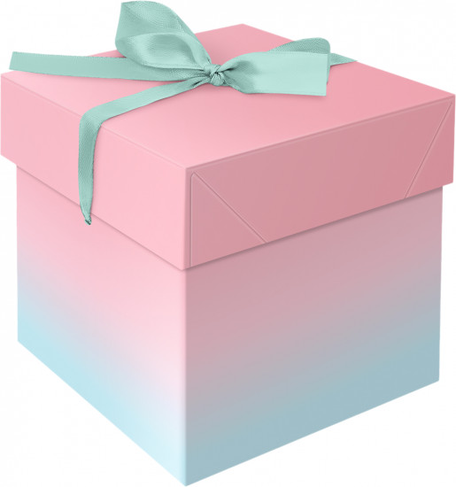 Коробка складная подарочная «Mint-Pink gradient»