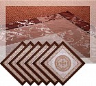 Комплект: скатерть и кухонные салфетки "Autunno Iberico" (Cleanelly Collection, 200х150, 6 шт. 50х50)