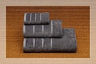 Комплект полотенец махровых гладкокрашеных с эффектом велюра "Prezioso" (Cleanelly Perfetto, 30х30 - 2 шт., 30х50, 50х100, 70х140, цвет серый)