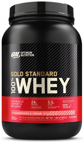 Протеин сывороточный 100% Whey «Клубника со сливками. Strawberries & Cream»