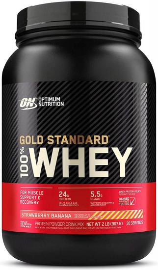 Протеин сывороточный 100% Whey «Клубника-банан. Strawberry Banana»