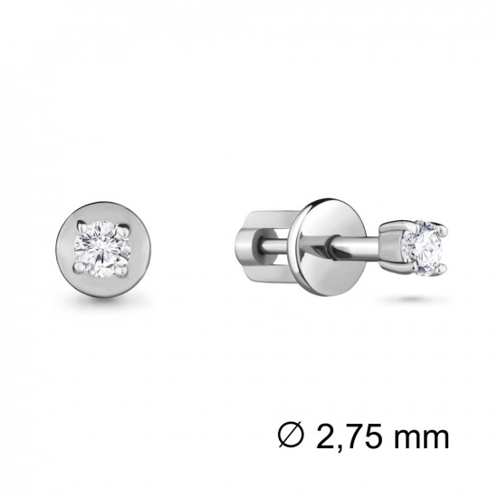 Серьги из серебра с фианитами