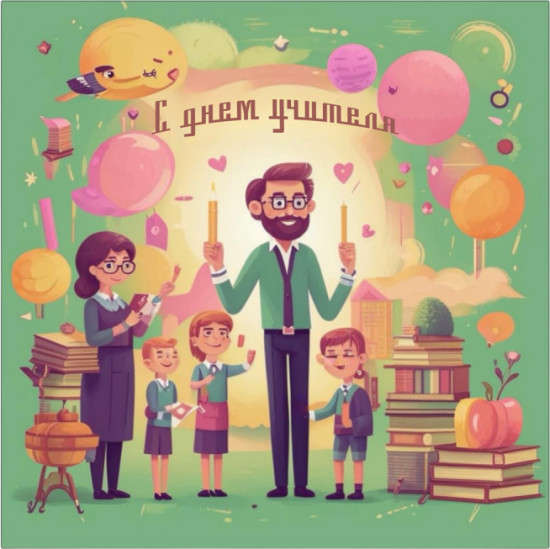 Открытка «С Днем Учителя»