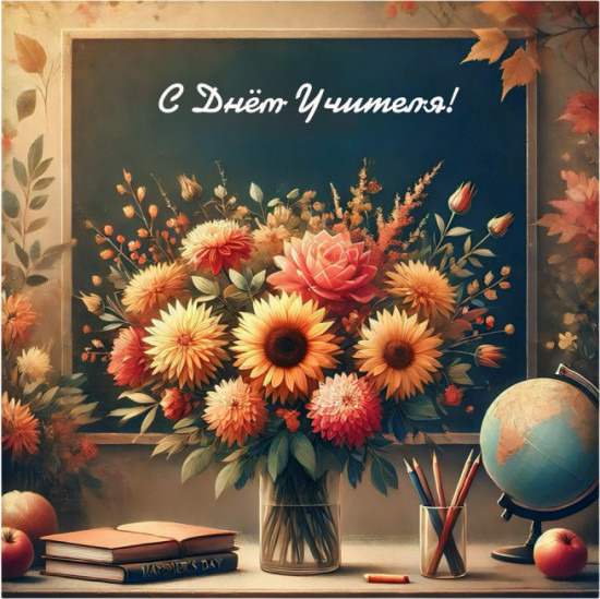 Открытка «С Днем Учителя»