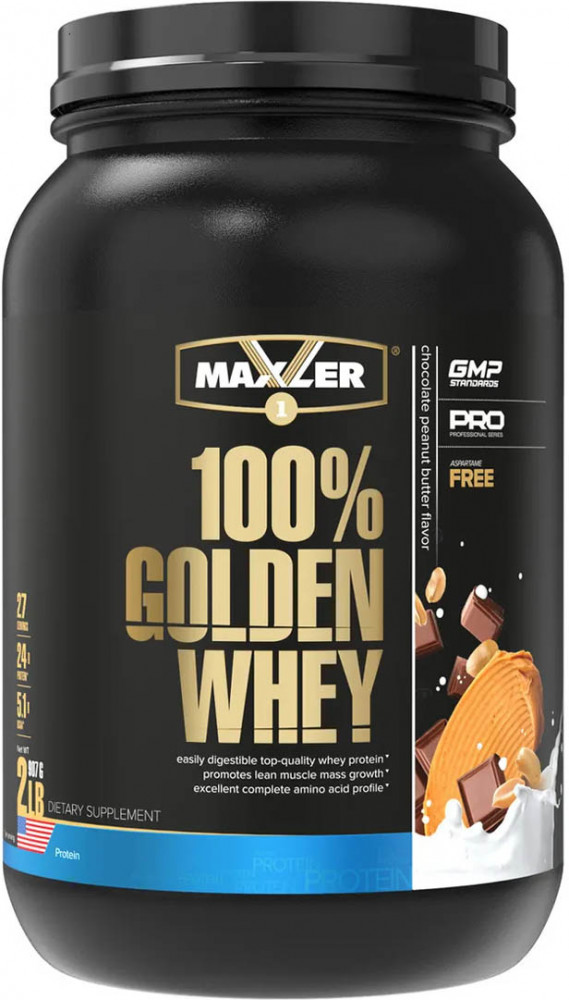 Протеин со вкусом шоколада с арахисом «100% Golden Whey» | Maxler