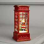 Фонарь новогодний «Дед Мороз в красной телефонной будке»