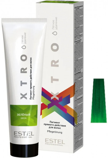 Пигмент прямого действия для волос «XTRO White», оттенок Зеленый