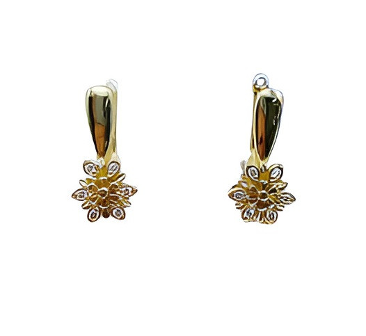 Серьги женские с кристаллом