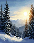 Картина по номерам «Солнечный день в зимем лесу»