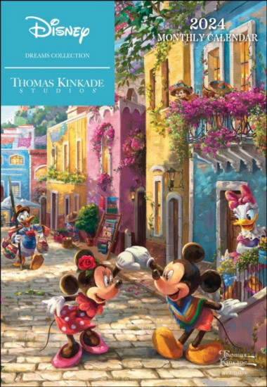 Disney Dreams Collection by Thomas Kinkade Studios. 12-Month 2024 Monthly Pocket
