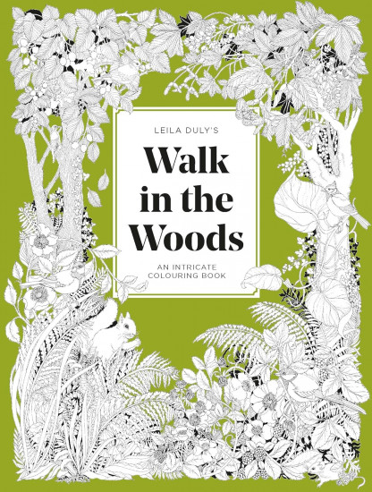 Walk in the Woods. An intricate colouring book