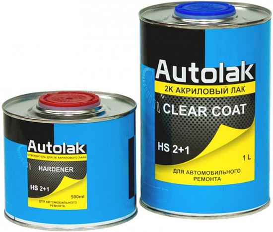 Лак акриловый с отвердителем «HS 2+1 Clear Coat»