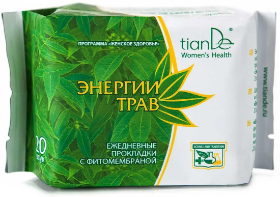 Прокладки женские ежедневные с фитомембраной на травах «Энергии трав»