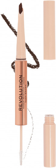 Карандаш для бровей контурный и гель для фиксации «Fluffy Brow Duo», оттенок Dark Brown