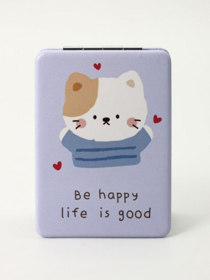 Зеркало компактное «Be happy life is good»