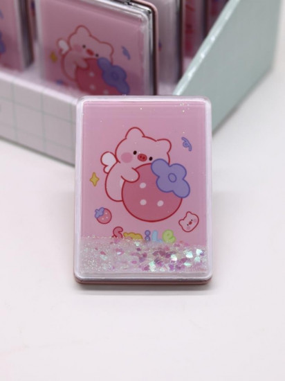 Зеркало компактное шейкер раскладное «Pig and strawberry»