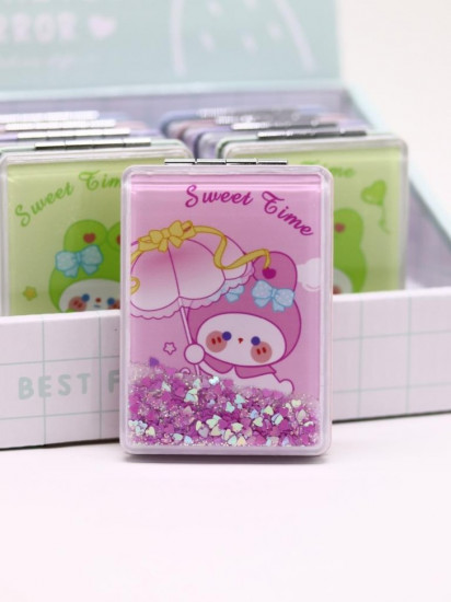Зеркало компактное шейкер раскладное «Sweet Time Rabbit»