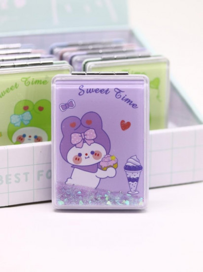 Зеркало компактное шейкер раскладное «Sweet Time Rabbit»
