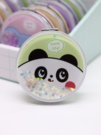 Зеркало компактное шейкер раскладное «Face Panda»