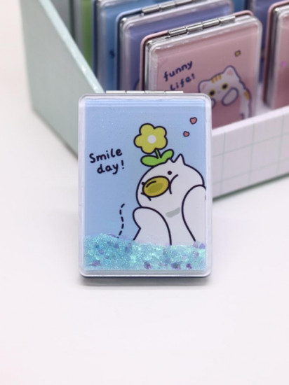 Зеркало компактное шейкер раскладное «Smile day Duck»