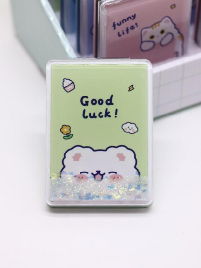 Зеркало компактное шейкер раскладное «Good luck Bear»