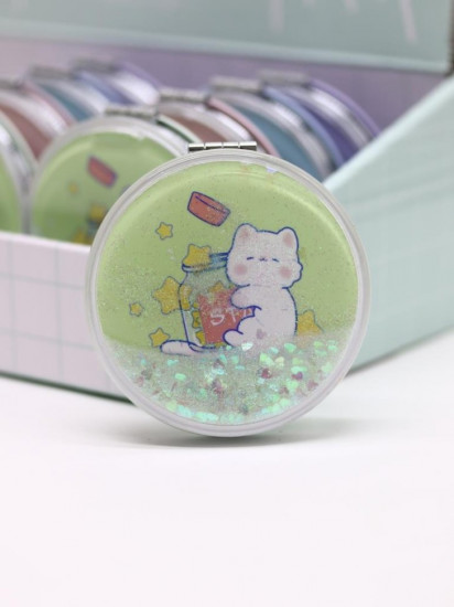Зеркало компактное шейкер раскладное «Сute kitten&stars»