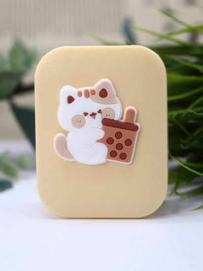 Зеркало компактное с расческой «Cocktail kitty»