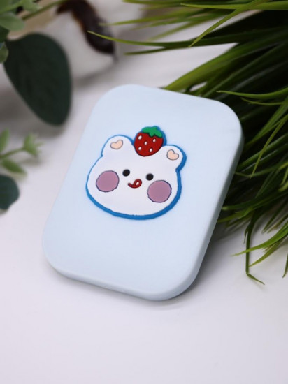 Зеркало компактное с расческой «Bear loves strawberry»