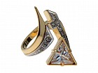 Кольцо «Сольвейг» (покрытие - позолота с родированием)