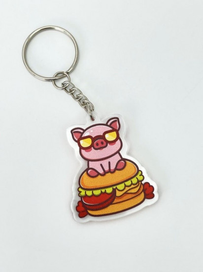 Брелок «Cool pig hamburger»