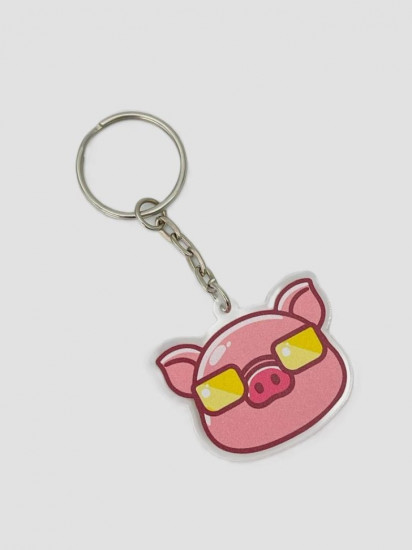 Брелок «Cool pig with glasses»