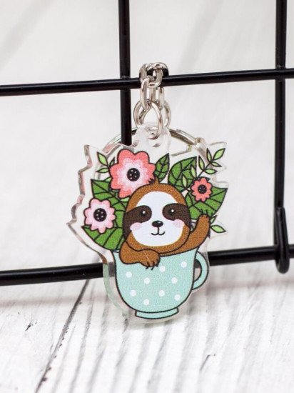Брелок «Sloth in flowers»
