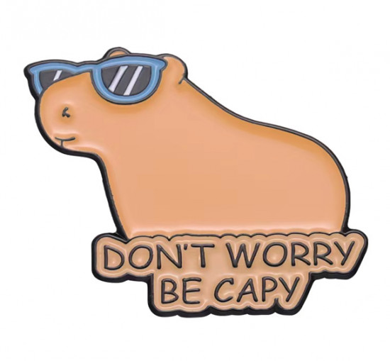 Значок «Don't worry be capy»