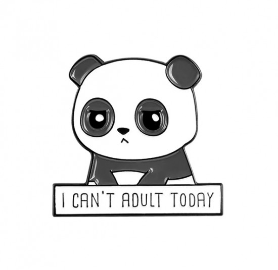 Значок «I can't adult today»