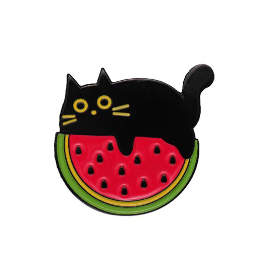 Значок «Watermelon and cat»