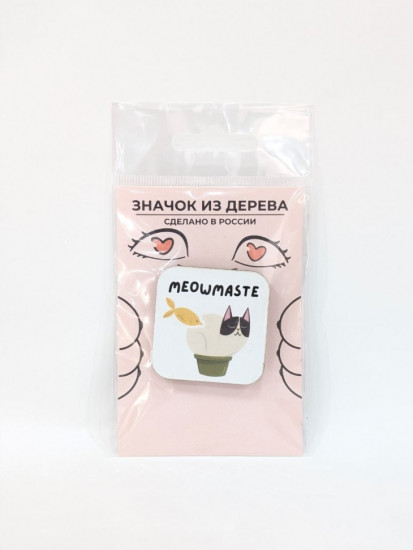Значок ECO из дерева «Meowmaste»