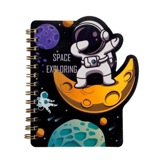 Блокнот на спирали «Space exploring moon»