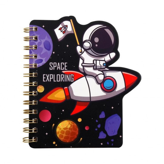 Блокнот на спирали «Space exploring rocket»