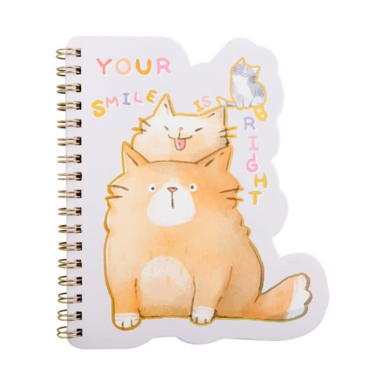 Блокнот на спирали «Cat your smile is so bright»