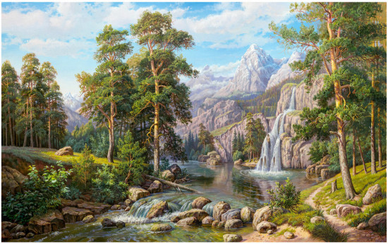 Алмазная мозаика «Водопад»