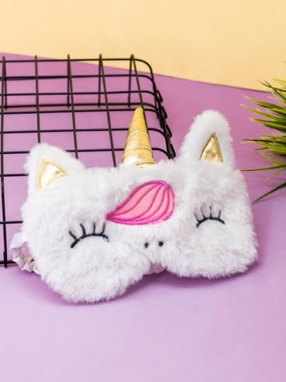 Маска для сна «White unicorn golden horn»