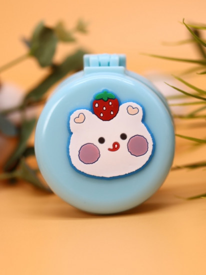 Расческа раскладная с зеркалом  «Strawberry bear folding»