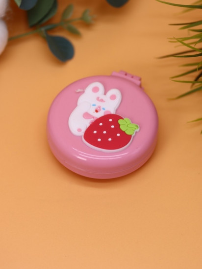 Расческа раскладная с зеркалом  «Strawberry hare folding»