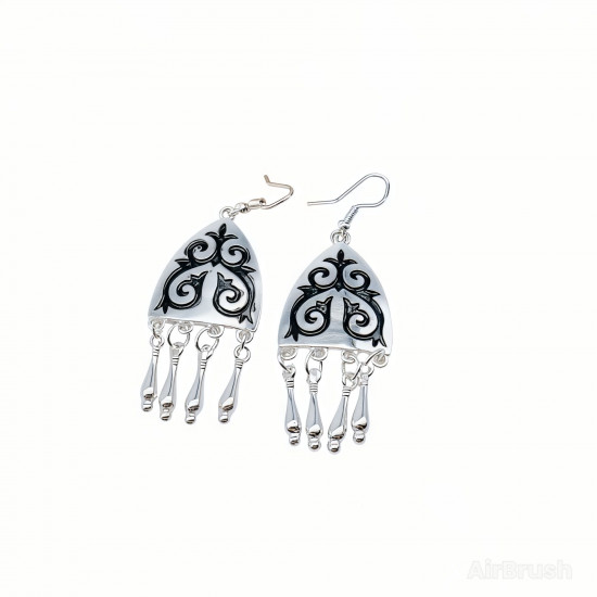 Национальные серьги женские