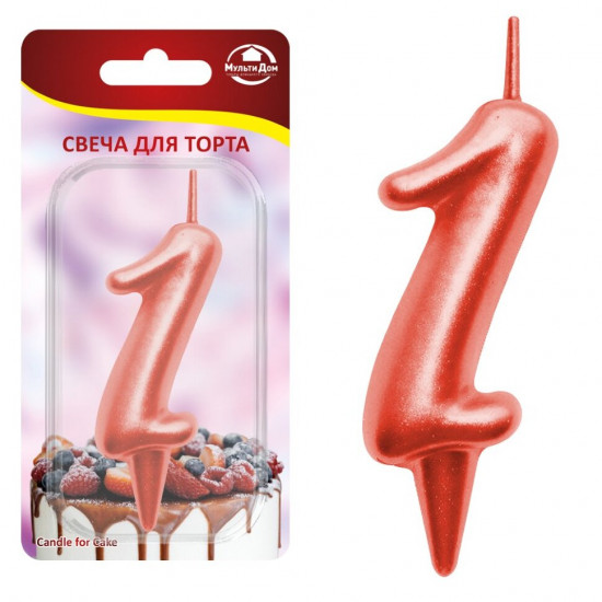 Свеча для торта цифра 1 «Овал»