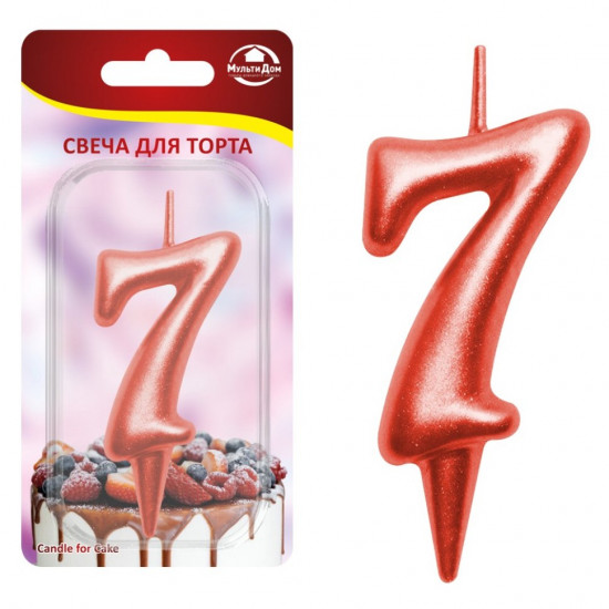 Свеча для торта цифра 7 «Овал»