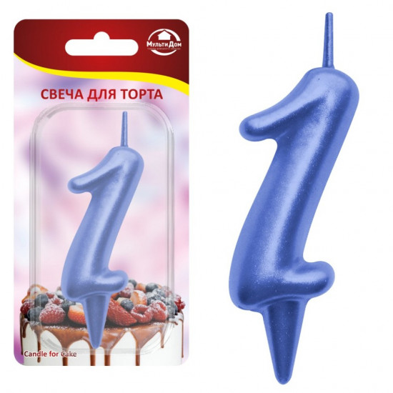 Свеча для торта цифра 1 «Овал»